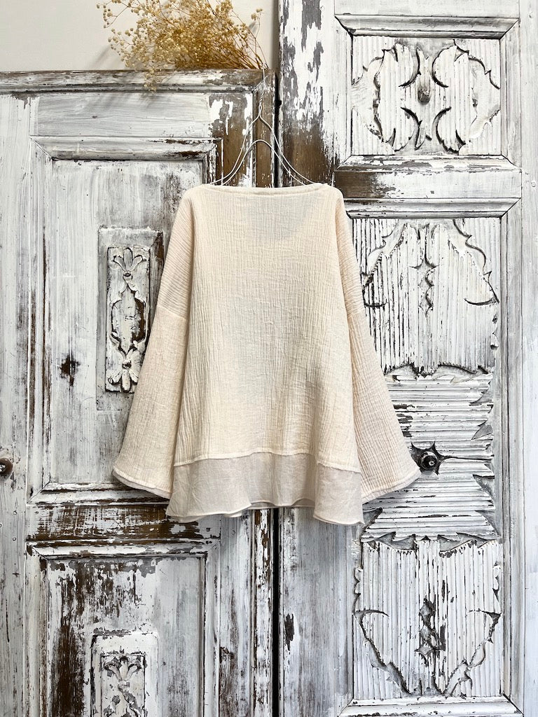 Baskı Detay Süslemeli Bluz