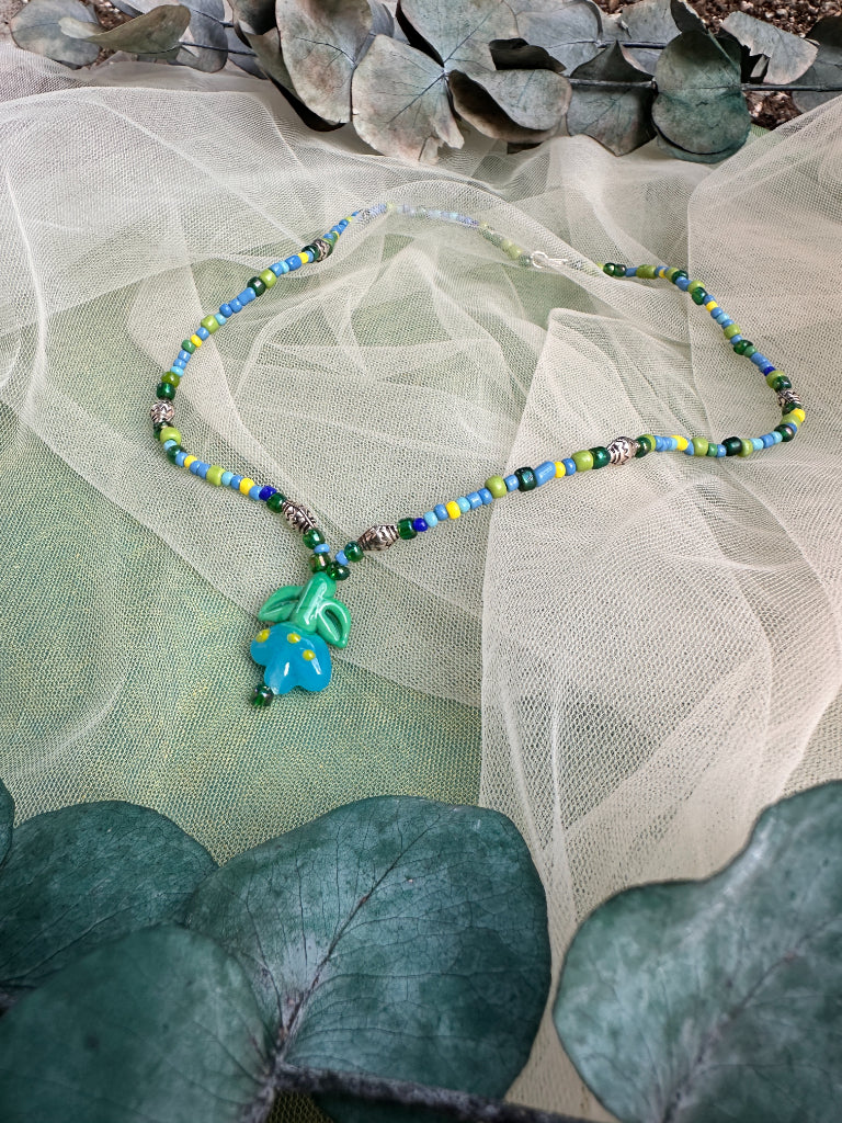 cam boncuk mavi kolye