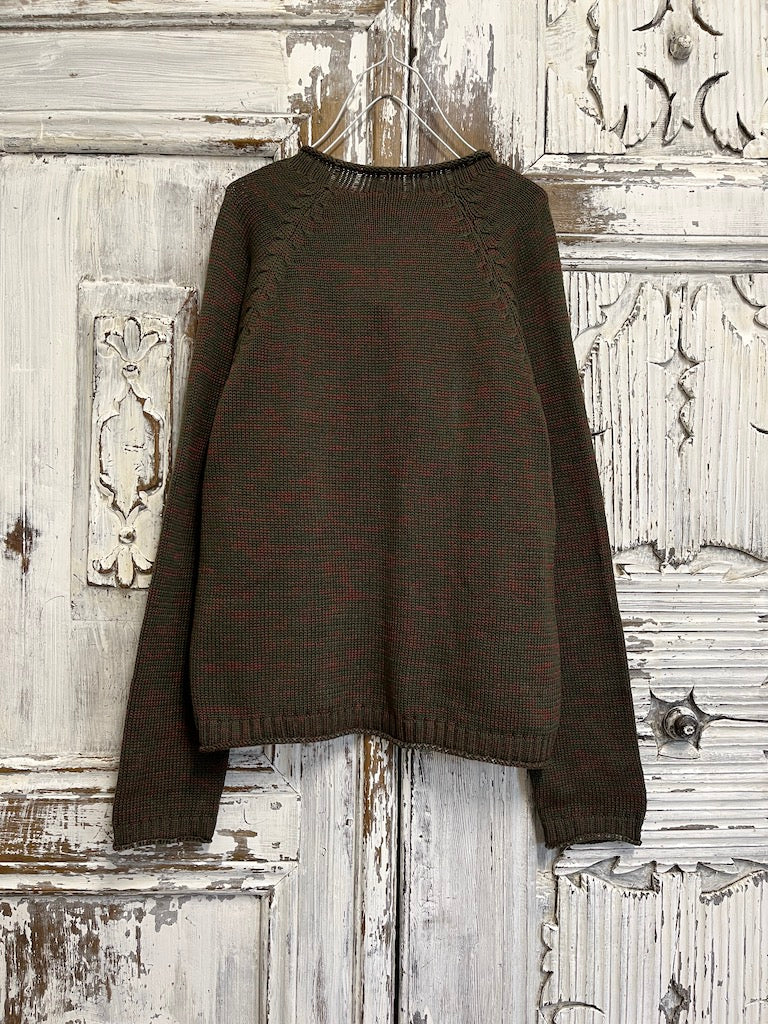 Haki renk cepli hırka