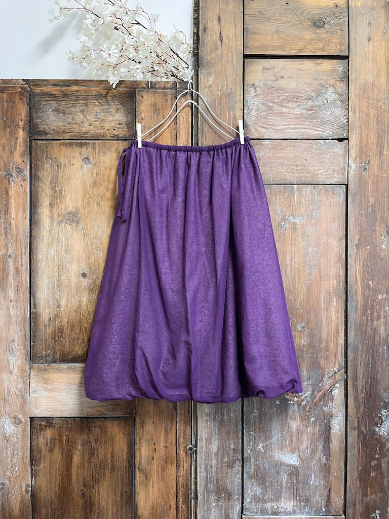 mor pamuklu balon etek