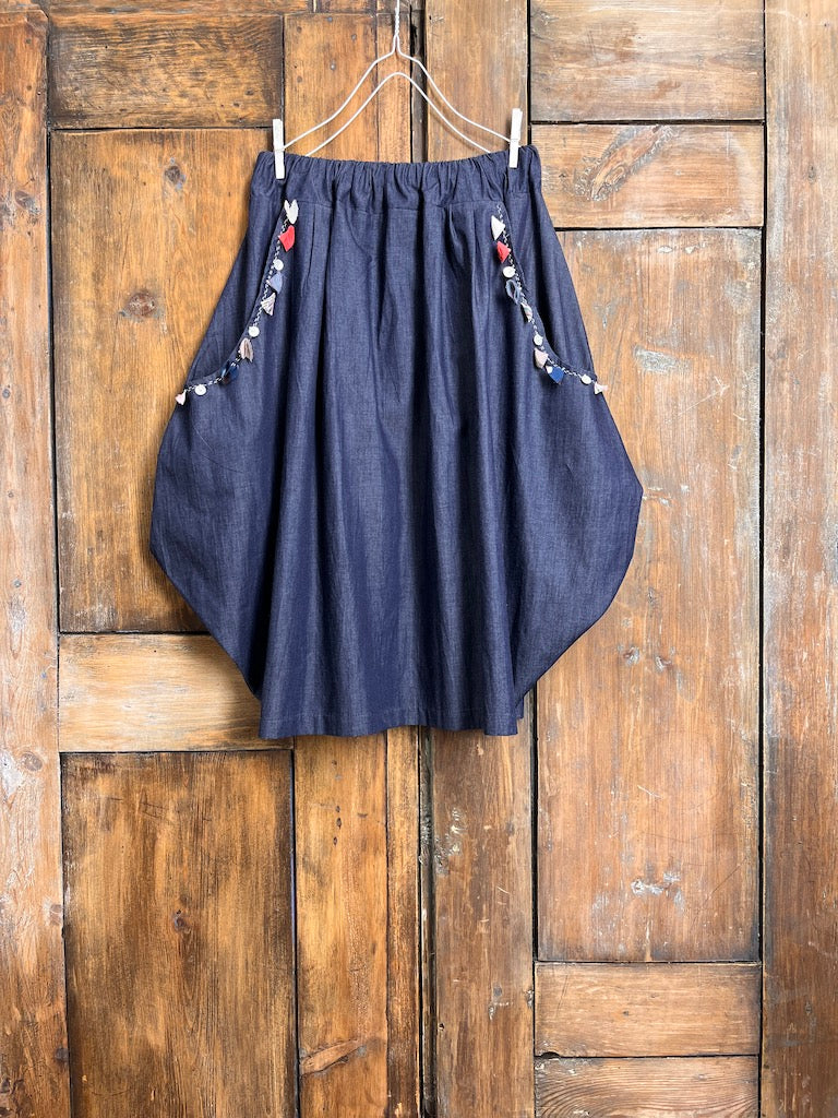 Denim Cep Detay Etek