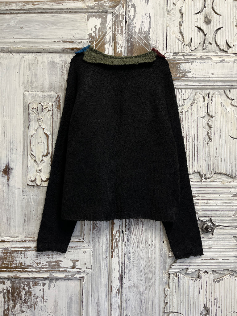 renkli yaka triko hırka