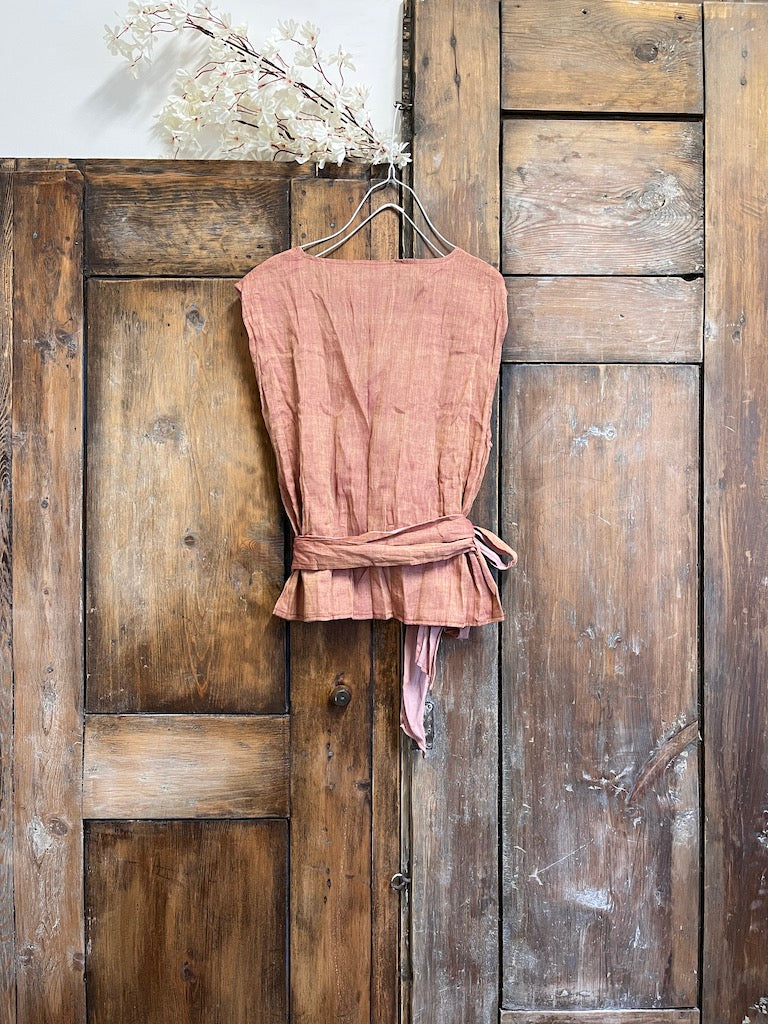 ipek pamuk anvelop pembe kolsuz bluz