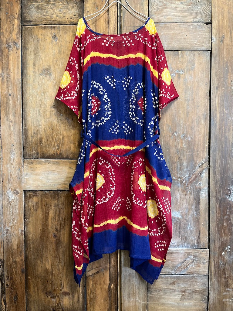çok renkli tie dye pamuklu pareo