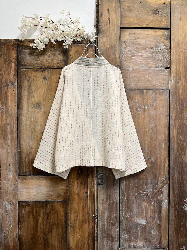 el dokuma pamuk kimono ceket