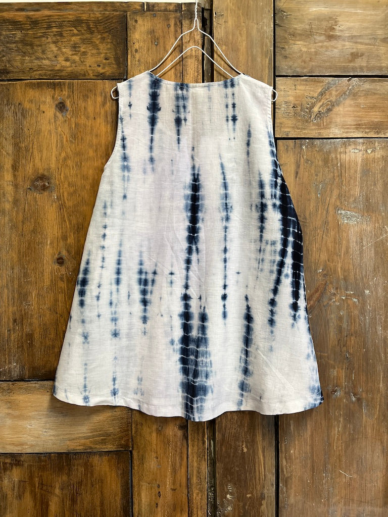 Shibori Kolsuz Ön Detay Bluz