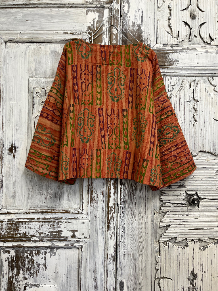 el işli turuncu kısa ceket