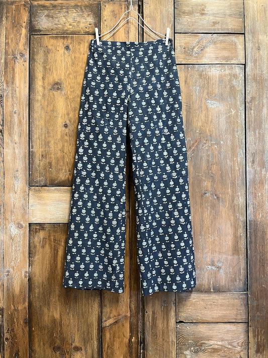 İndigo Desen Pantolon