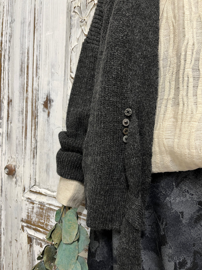 anvelop pamuklu gri hırka