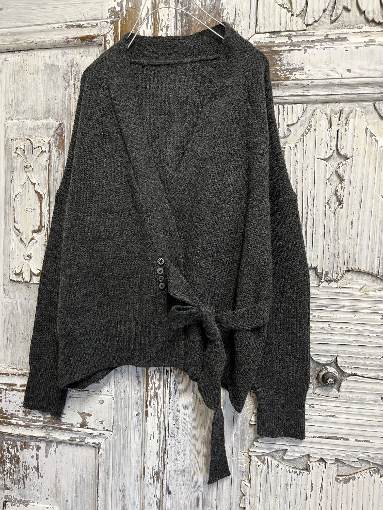 anvelop pamuklu gri hırka