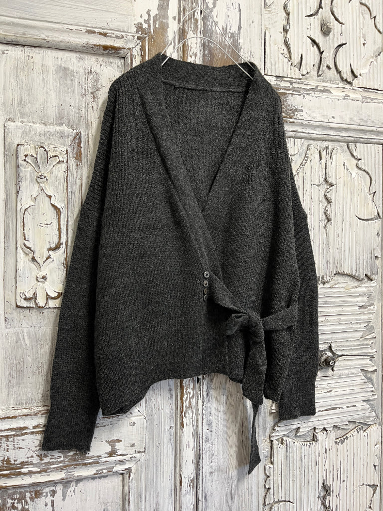 anvelop pamuklu gri hırka