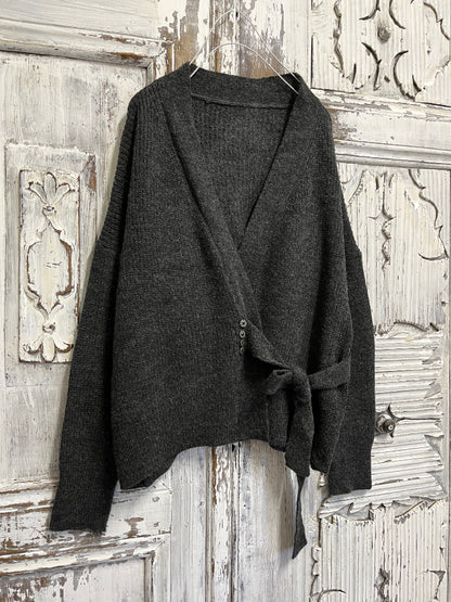 anvelop pamuklu gri hırka