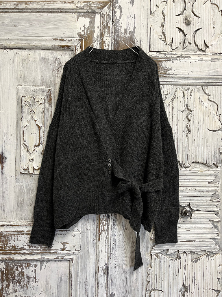 anvelop pamuklu gri hırka