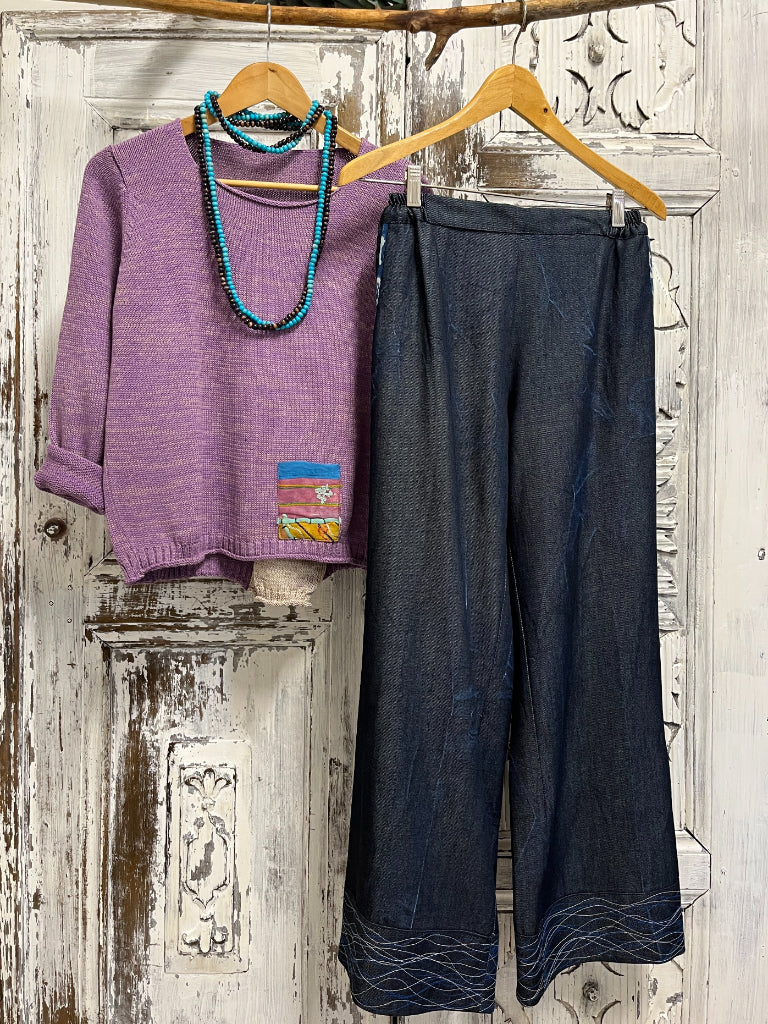 Arka Pile Detay Triko