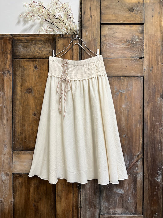 beli lastikli pamuklu etek