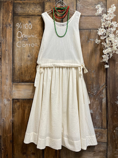 yandan bağlamalı kolsuz pamuklu bluz