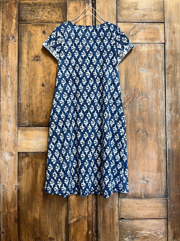 Bitkisel İndigo Roba Detay Elbise