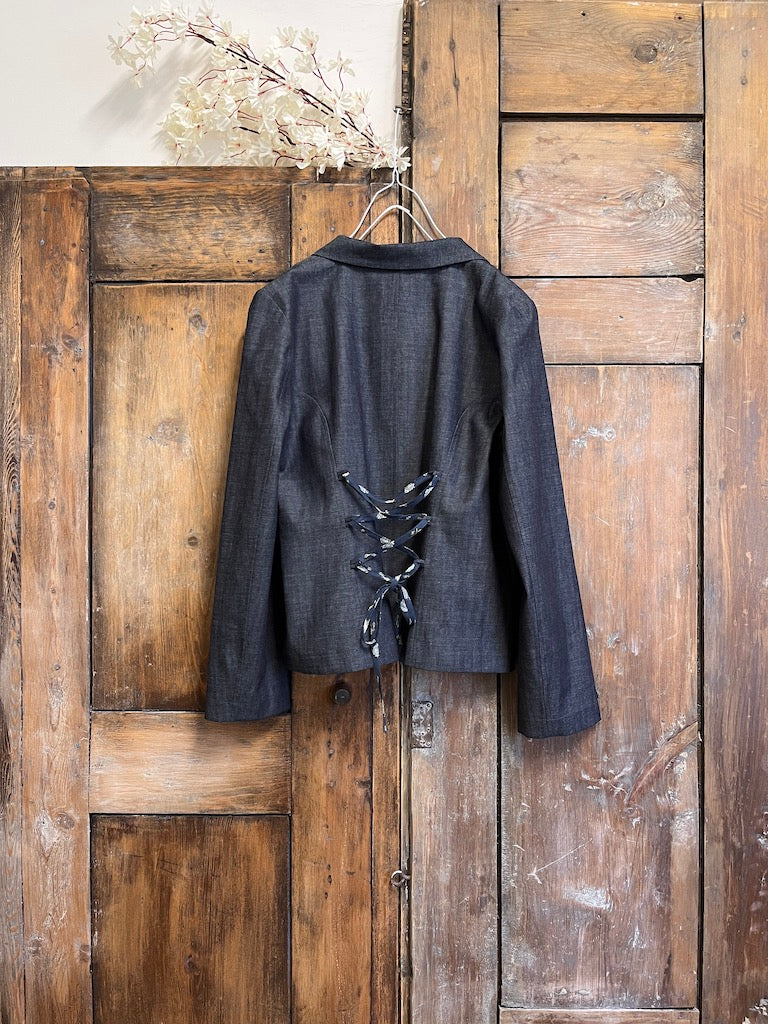 denim bele oturan ceket