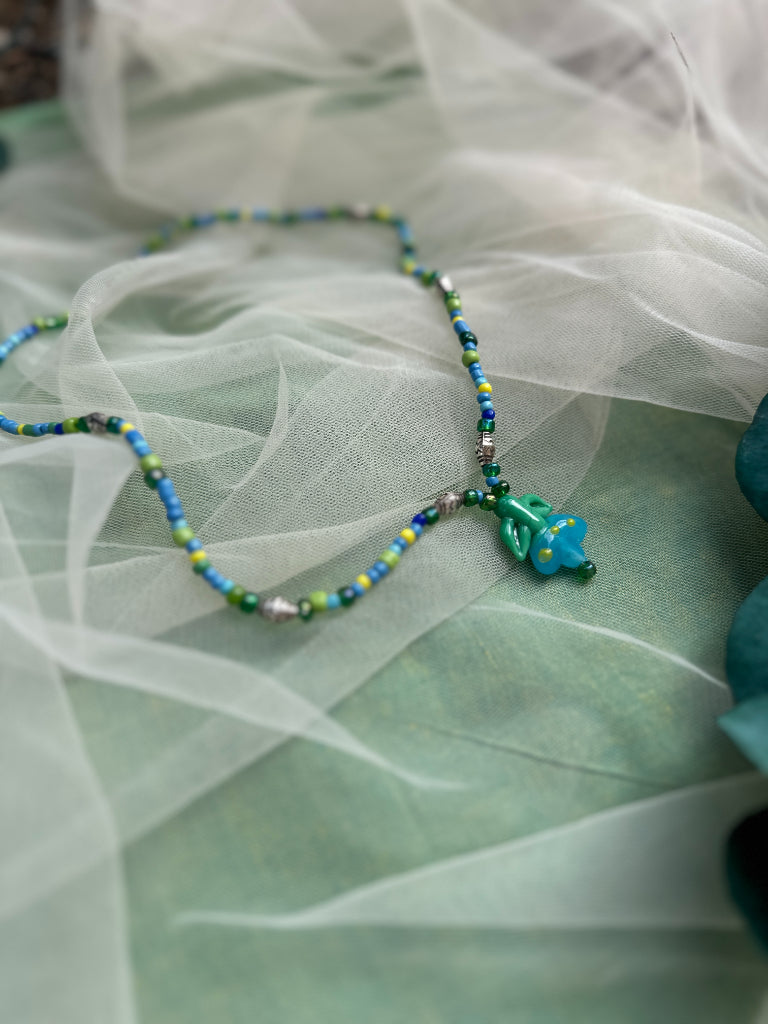 cam boncuk mavi kolye