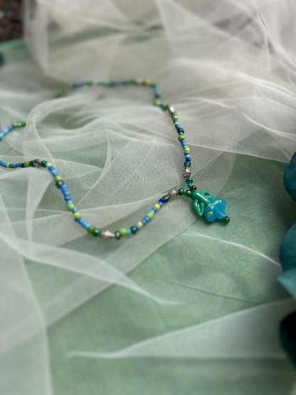 cam boncuk mavi kolye