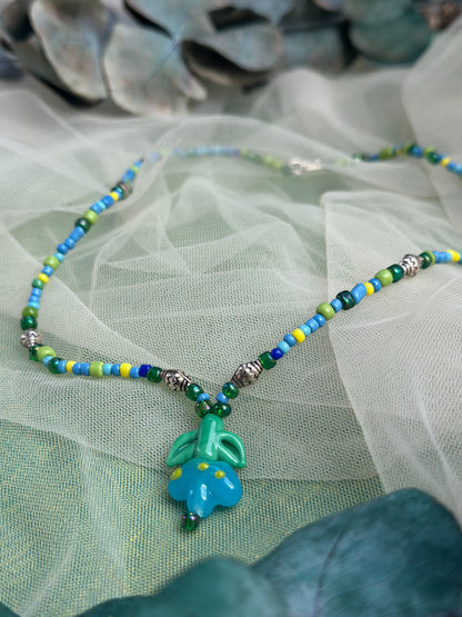 cam boncuk mavi kolye