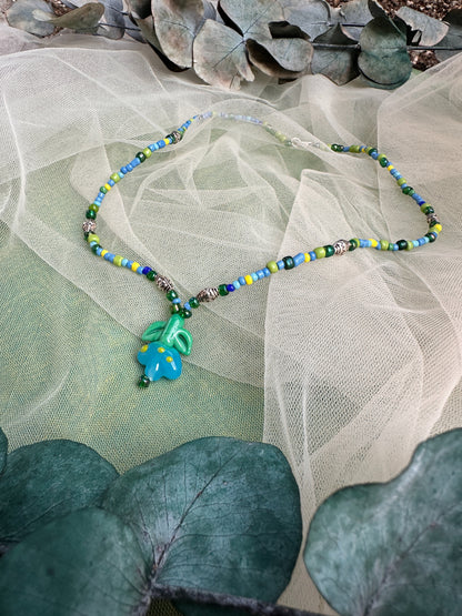 cam boncuk mavi kolye