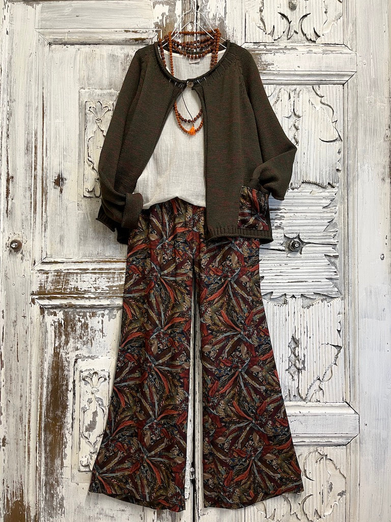 Haki renk cepli hırka