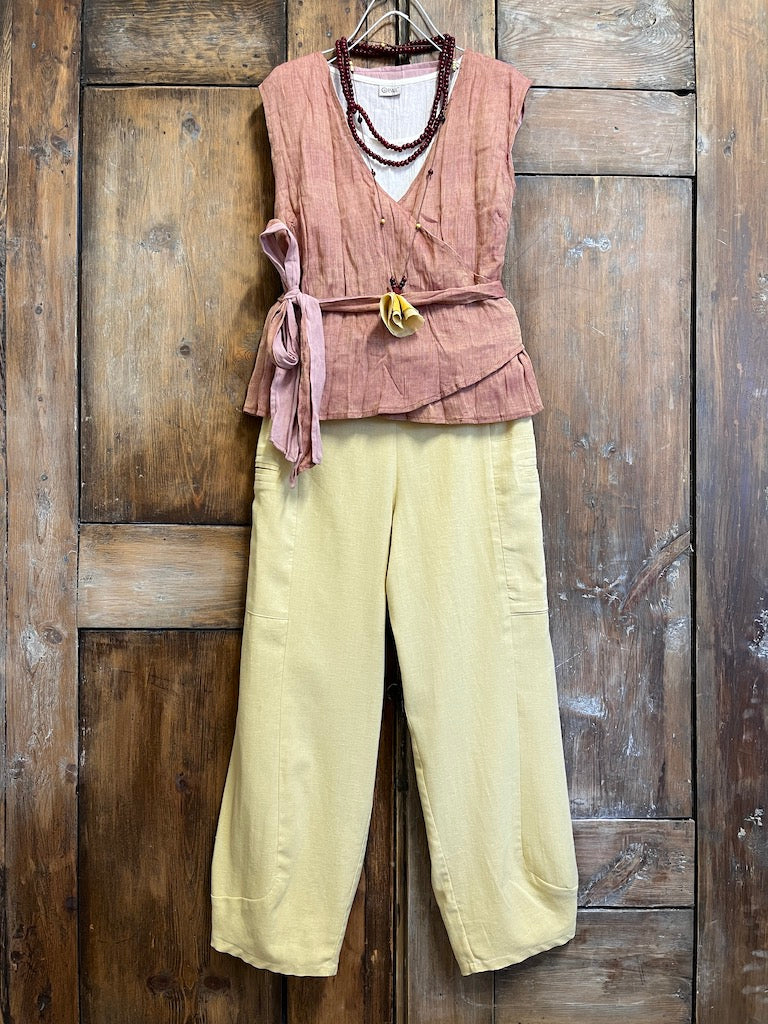 keten sarı pantolon 