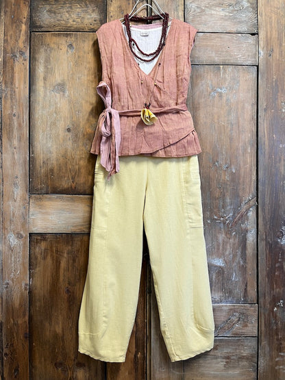 keten sarı pantolon 