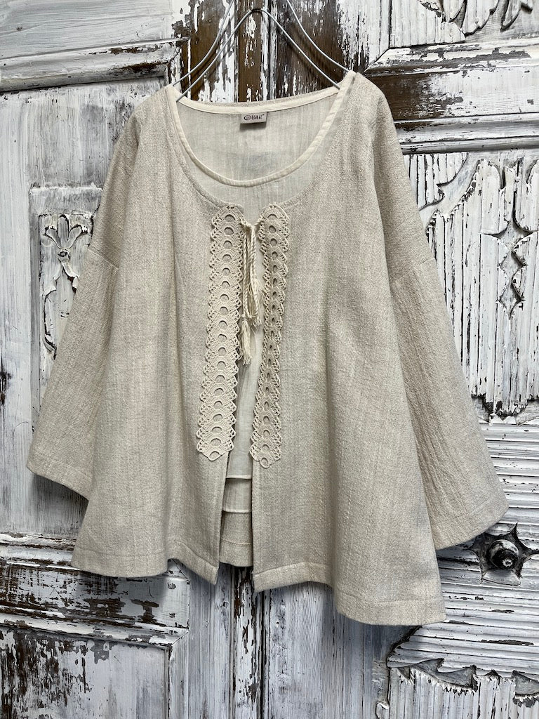 Çiçek Dantel Detay Ceket