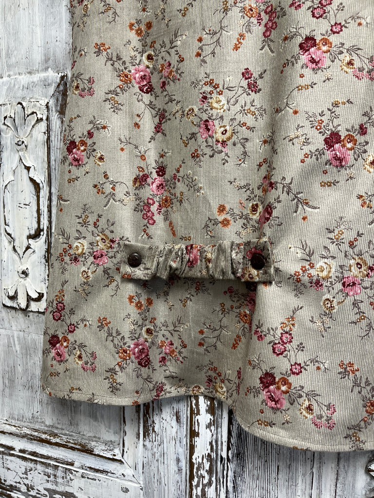 kadife çiçek desenli yelek