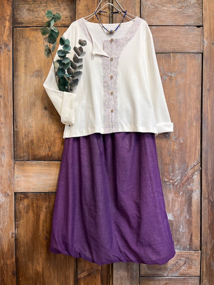 patı çiçek desenli pamuklu beyaz ceket