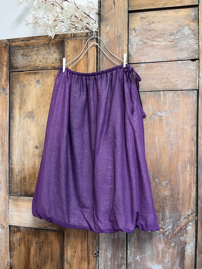 mor pamuklu balon etek 