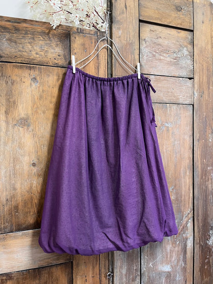 mor pamuklu balon etek 