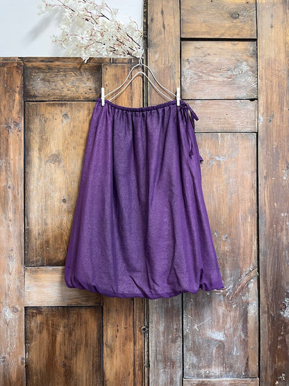 mor pamuklu balon etek 