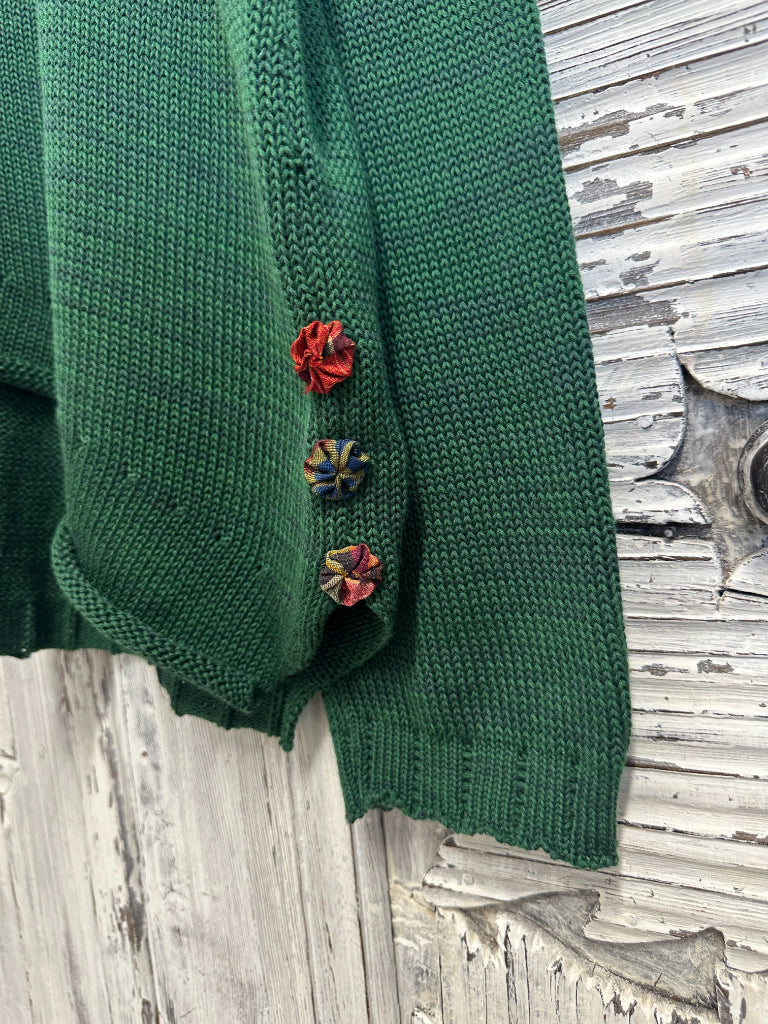 yeşil önü asimetrik triko 