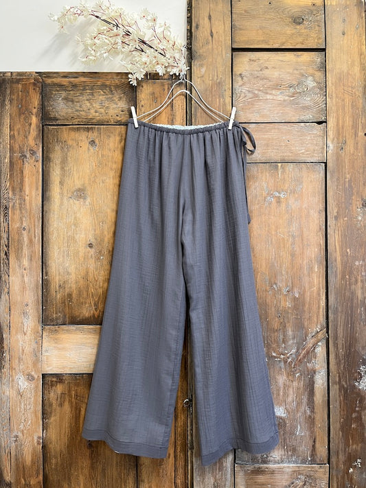 yalın çift taraflı pamuklu pantolon