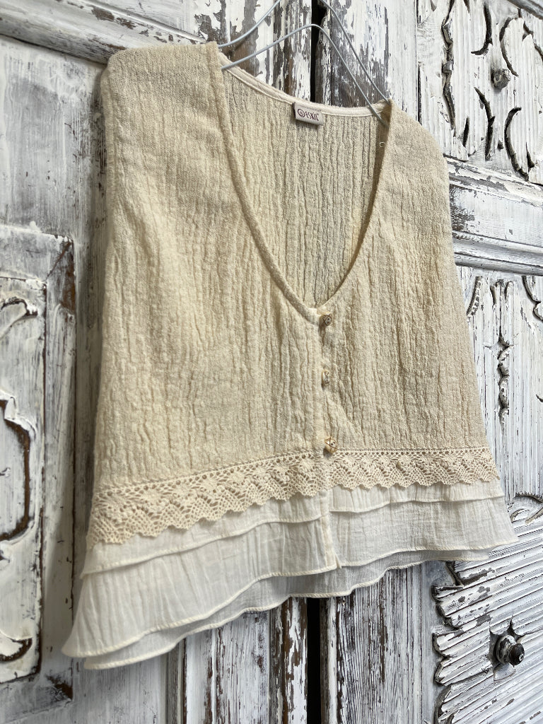 pamuklu el dokuma yelek 