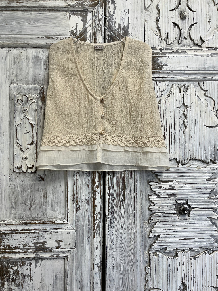 pamuklu el dokuma yelek 