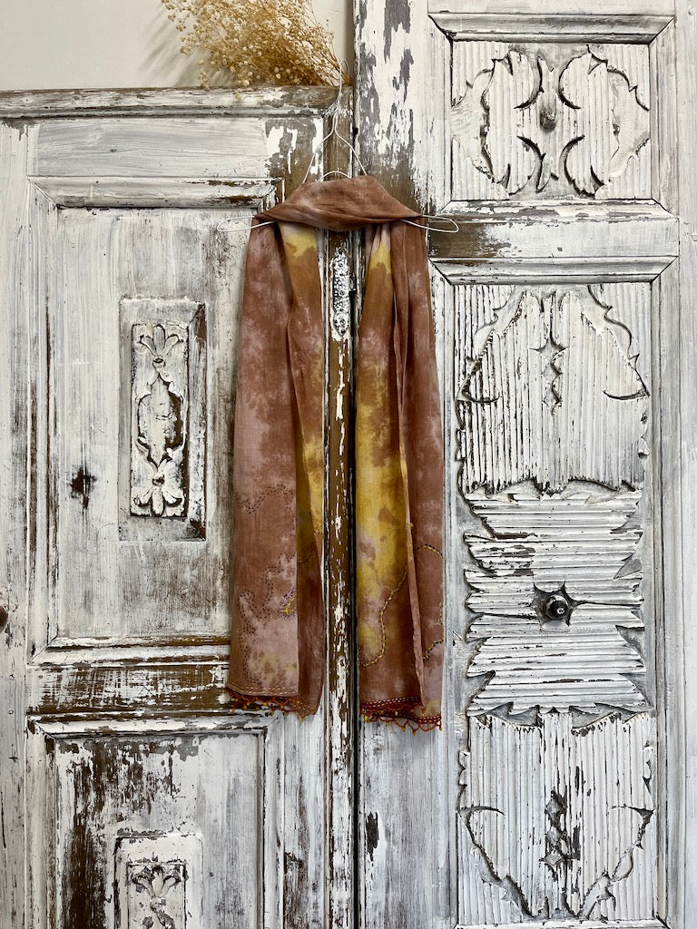 El İşi Detay Turuncu Şal