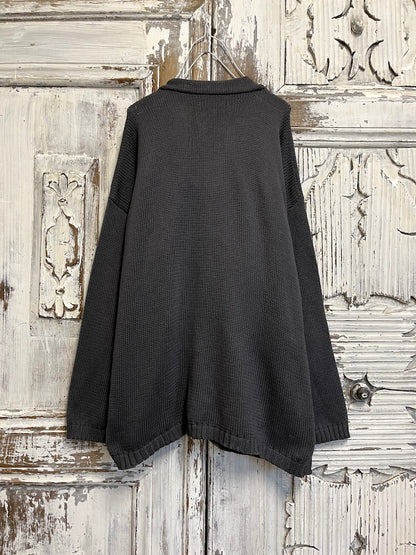 füme renk asimetrik hırka