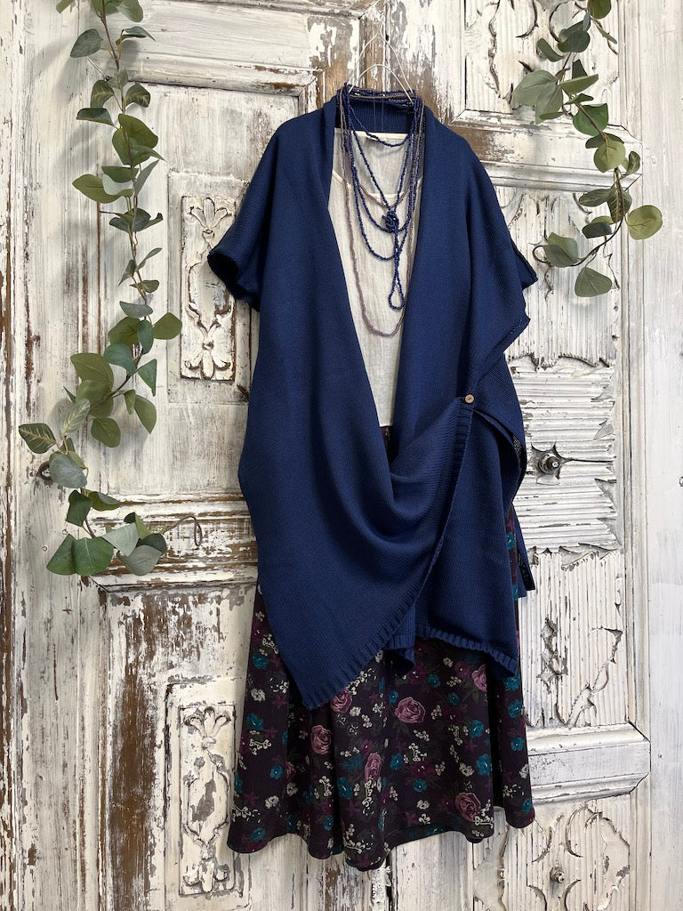 çok fonksiyonlu lacivert yelek