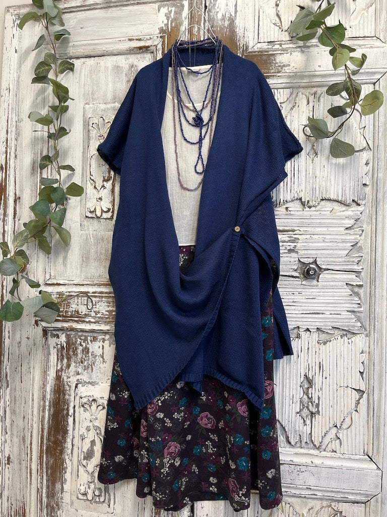 çok fonksiyonlu lacivert yelek