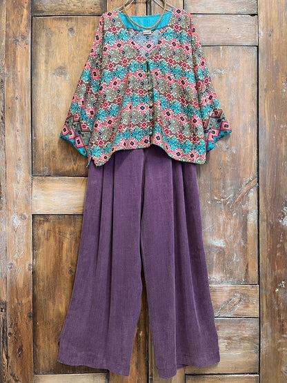 ikat desen pembe şık ceket
