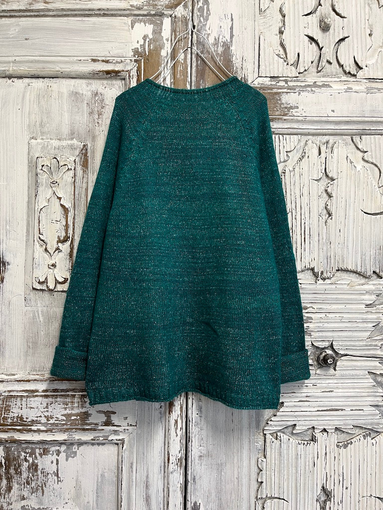 Petrol rengi moher hırka