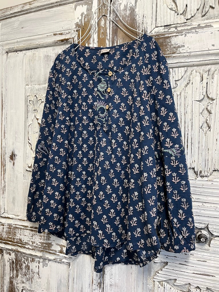 indigo bol kesim bluz