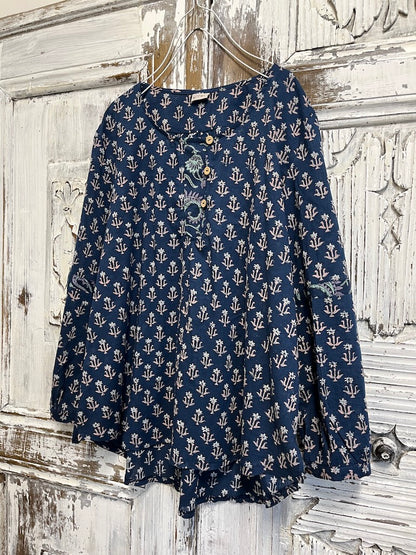 indigo bol kesim bluz