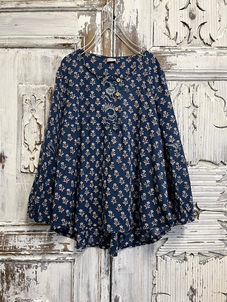 indigo bol kesim bluz