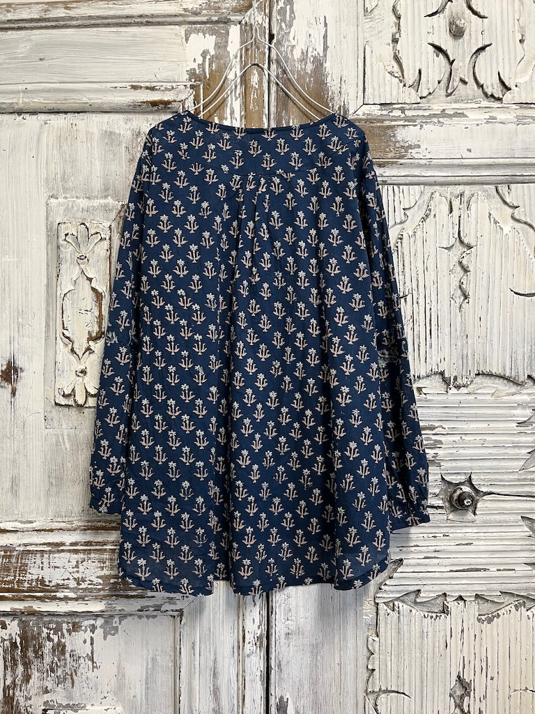 indigo bol kesim bluz