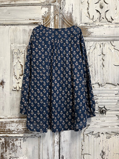 indigo bol kesim bluz